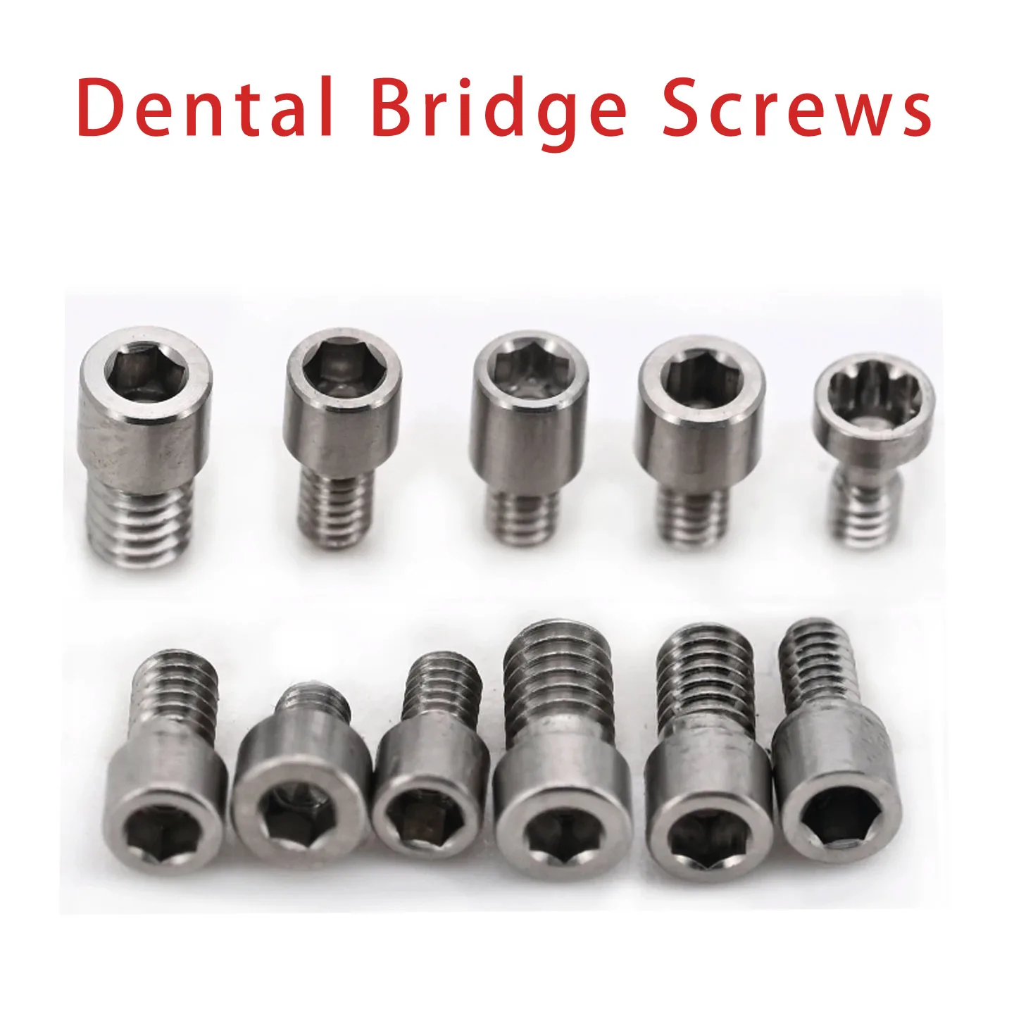

10PCS Dental Bridge Screws Multi-Unit Healing Accessories Titanium Materials for Osstem/Megagen/Dentium