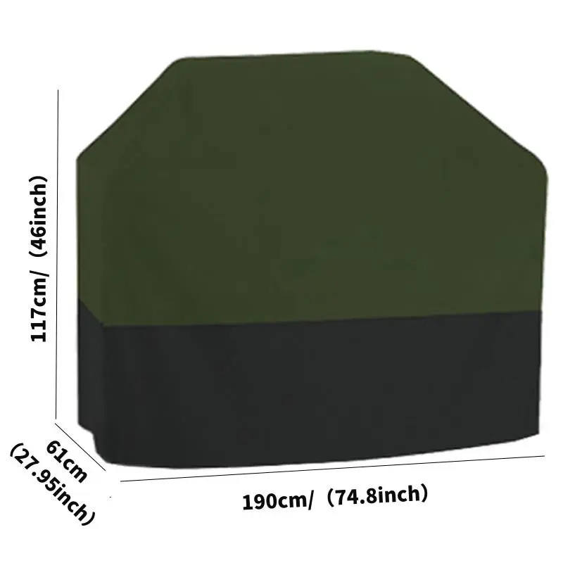 210D Outdoor BBQ Grill Cover Waterproof Barbecue Cover Garden Weber Heavy Furniture Cover Gas Charcoal Electric Rack Grill Cover