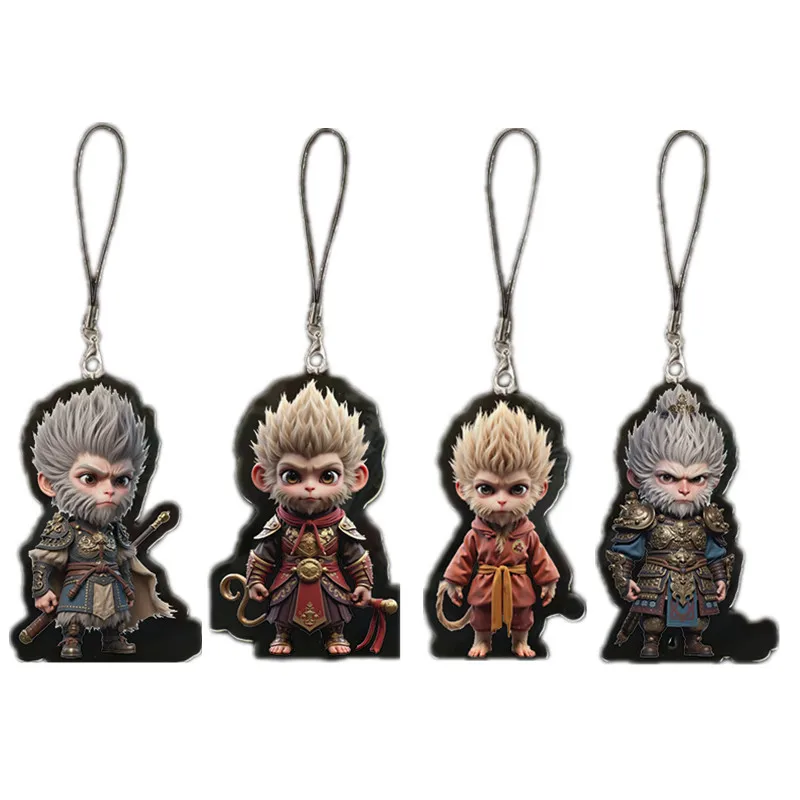

Anime Game Black Myth Wukong Mobile Phone Lanyard Keychain Pendant Acrylic Decoration PVC 4cm Model Toy Gift Collection