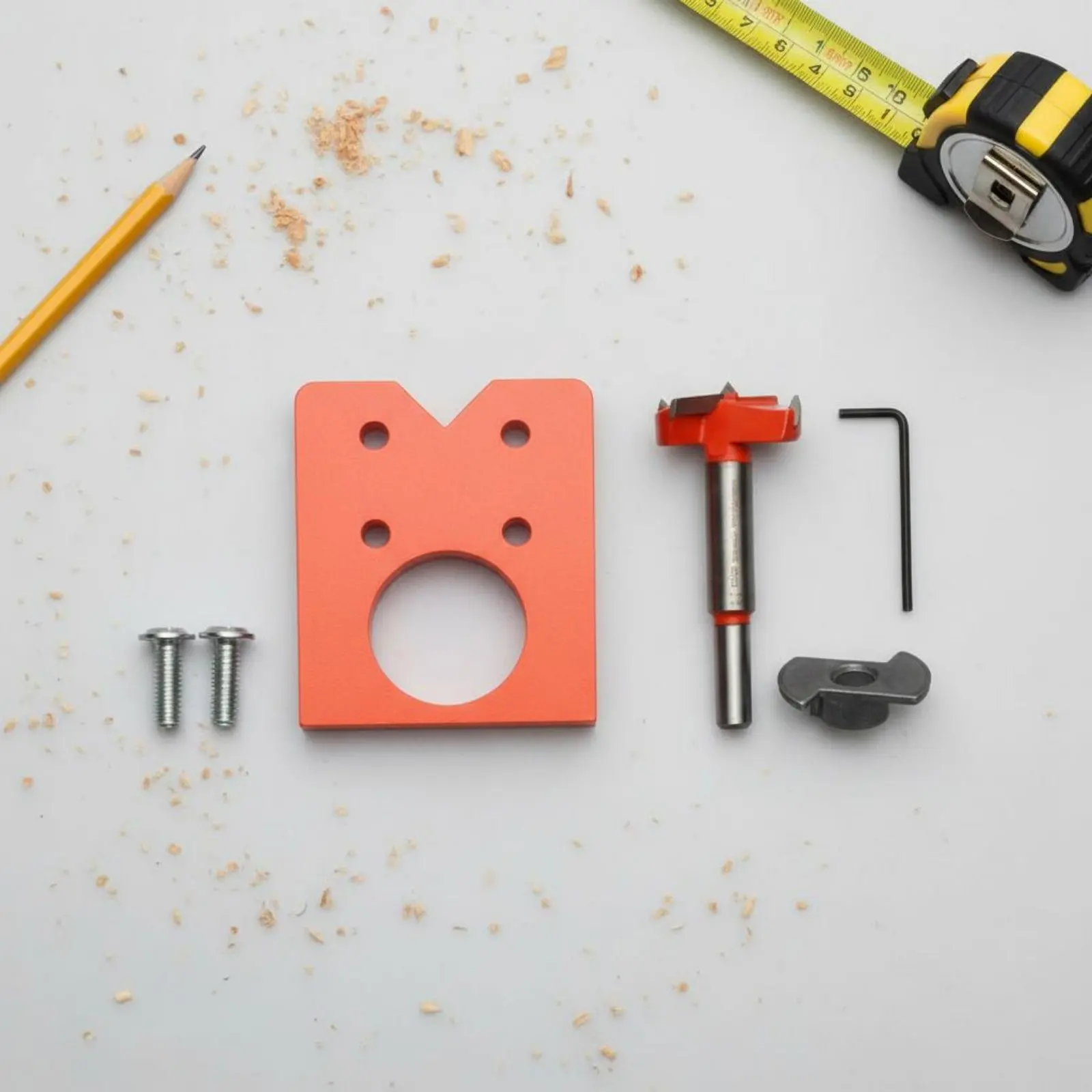 35mm Hinge Drilling Jig Sturdy Construction Hidden Hinge Installation Tool 35mm Recess Drilling Jig for Beginners