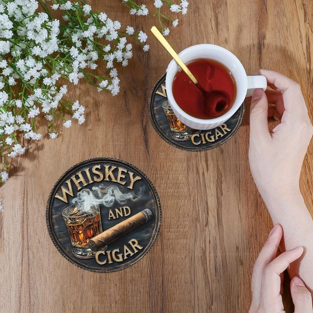 2D Flat, 6pcs Whiskey and Ciga - огляд і ціна Woodworking Room