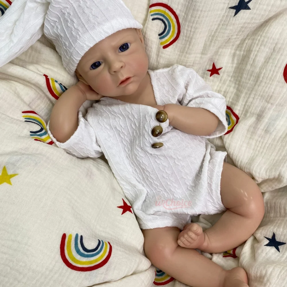 20Inch Washable Realistic Soft Silicone Reborn Girl Comfortable to Hold Chubby Newborn Doll for Alzheimer’s Patients