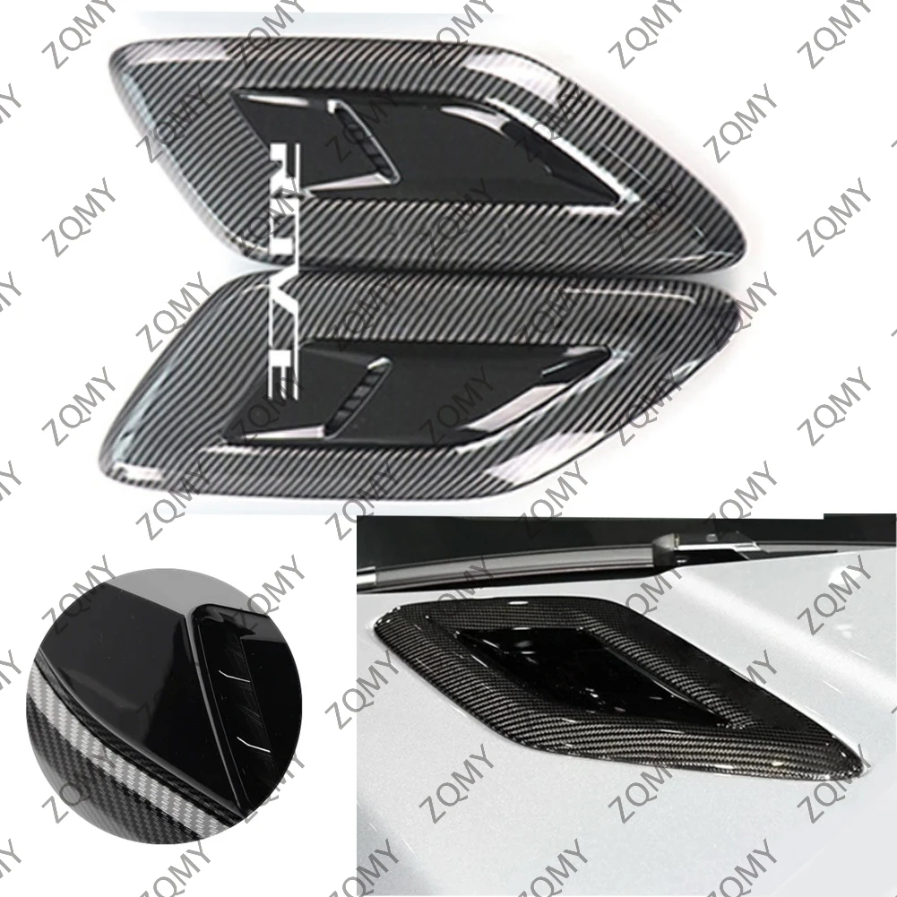 2pcs New Version Car Hood Vent Louver Cover Trim For Land Rover Range Rover Sport 2014+ LR128557 LR128556 carbon fibre