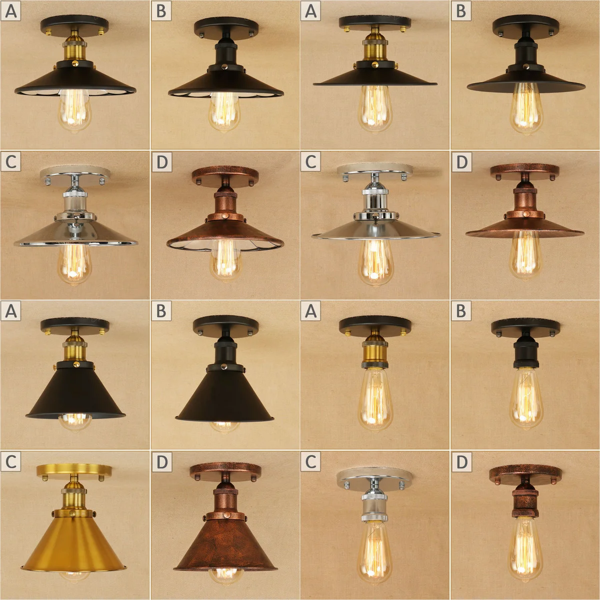 Retro Loft Vintage Pendant Lamp Led E27 AC 110V 220V Pendant Lights Decorative Luminaire For Bedroom Living Room Bathroom Bar