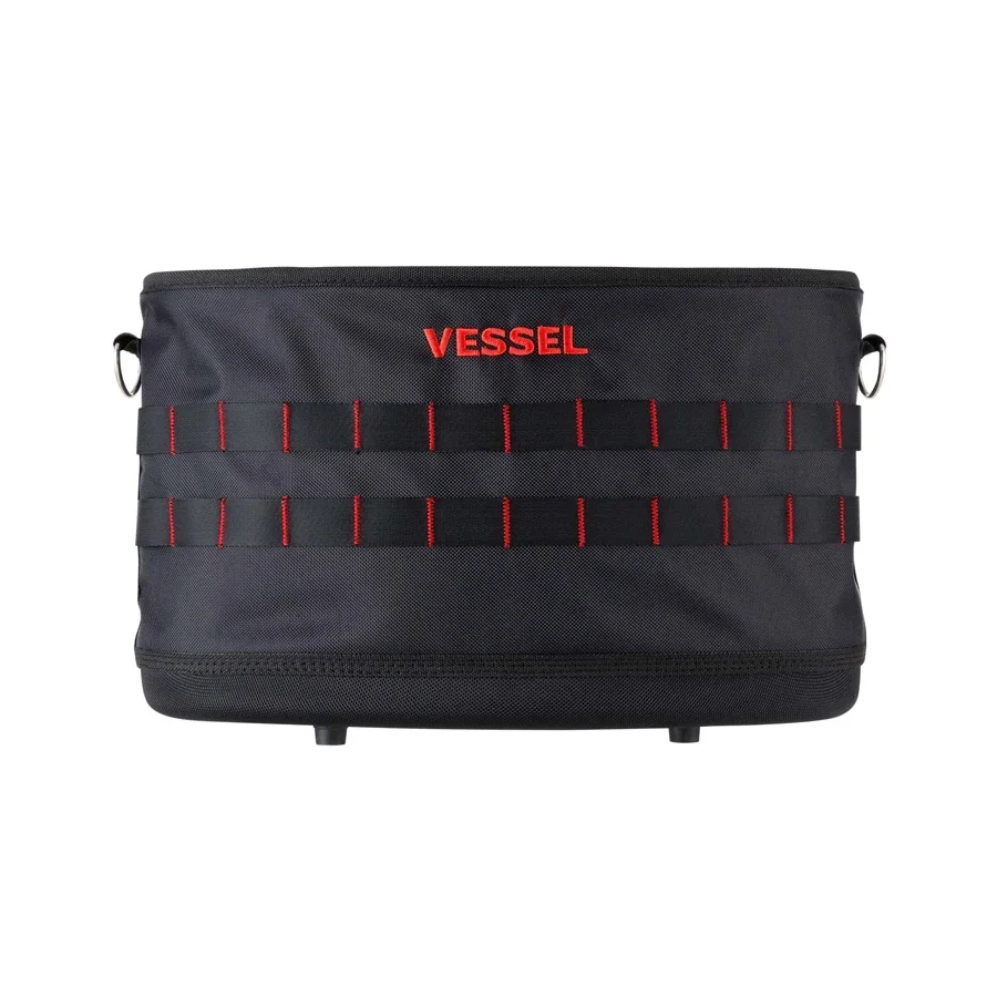 VESSEL TBK-400 Toolkit /Organizer Tool Pouch,Tough Fit Bucket Comes with a Hook for Hanging It On a Stepladder