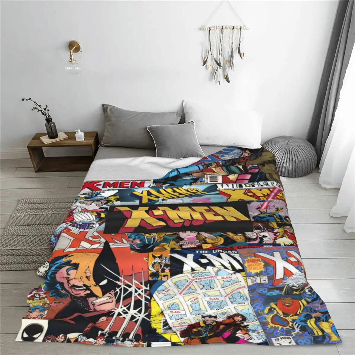 X-MAN X Man Marvel Hero Blankets Flannel Relax Soft Throw Blankets for Bedding Bedspread