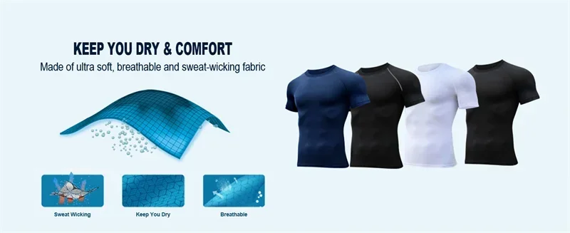 Laufoberteil für Herren, individuell bedrucktes, eng anliegendes Hemd mit langen Ärmeln, Fitnessstudio-Unterwäsche, schnell trocknendes Sport-T-Shirt – Detail 6