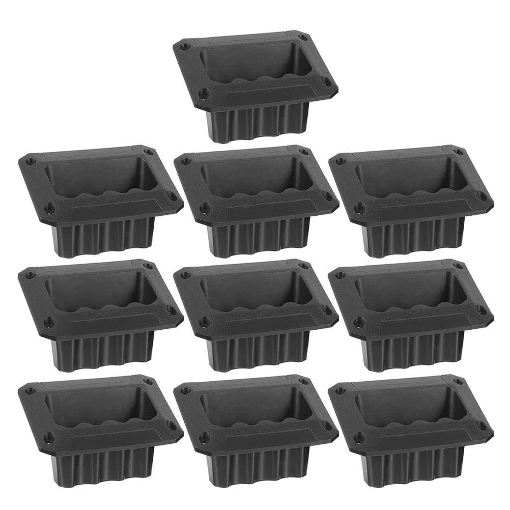 10pcs Plastic Replacement Side Cabinet Handles Durable Sturdy Easy Install No Pre-Drilled Speaker Accessories For Subwoofer
