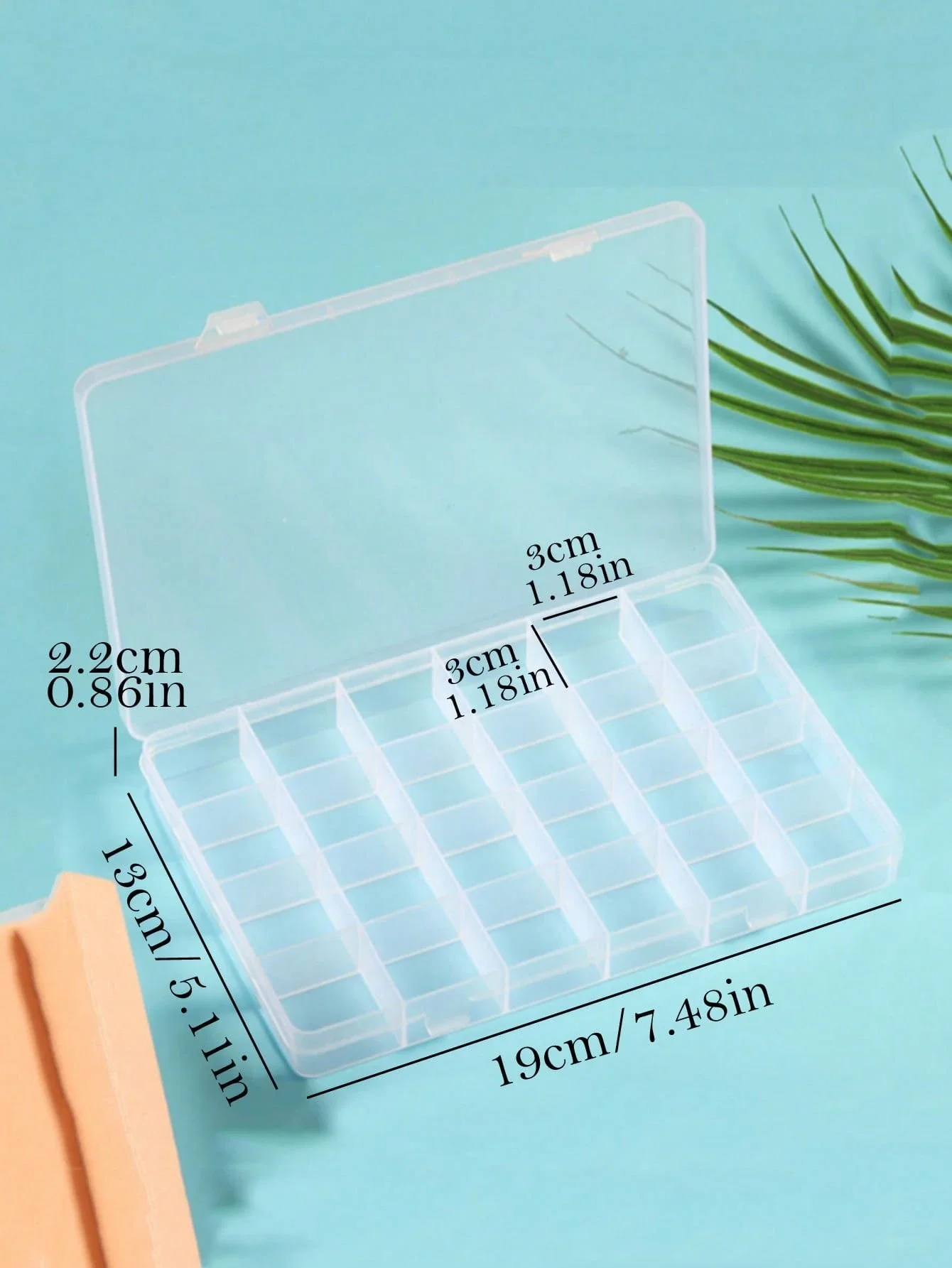 1pc Portable Jewelry Box, Transparent Accessory Container, Plastic Jewelry Storage Box With Compartments, Suitable For Jewelry