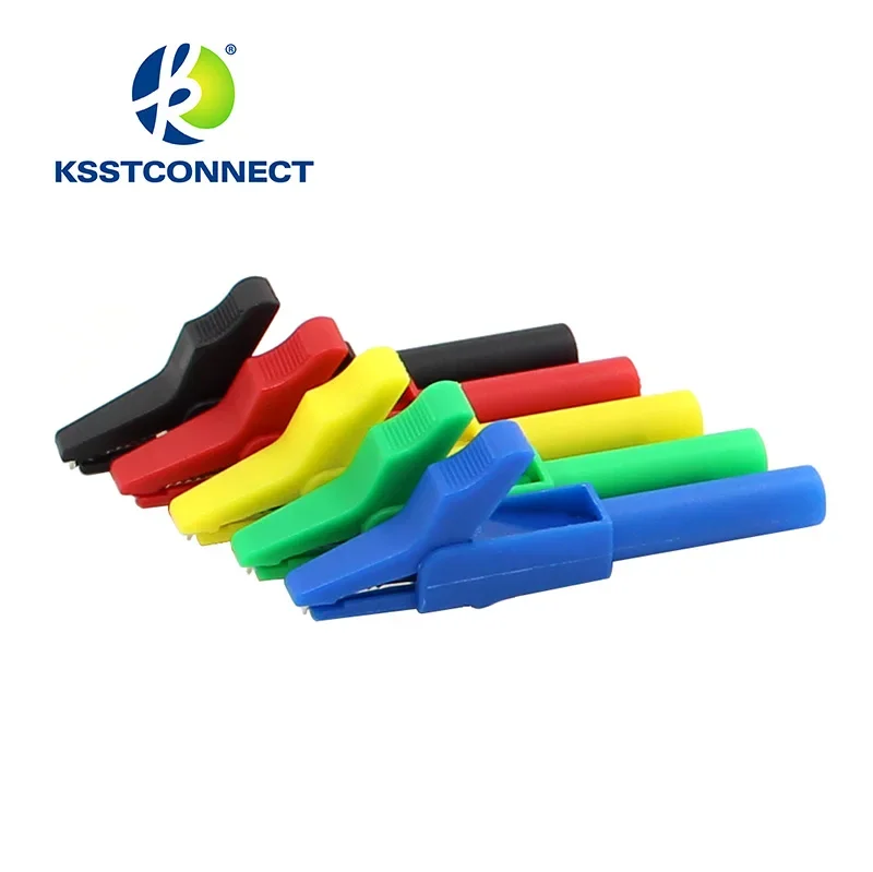 Crocodile Alligator Clips to 4mm Banana Female Jack Test Adapter can be inserted banana plug