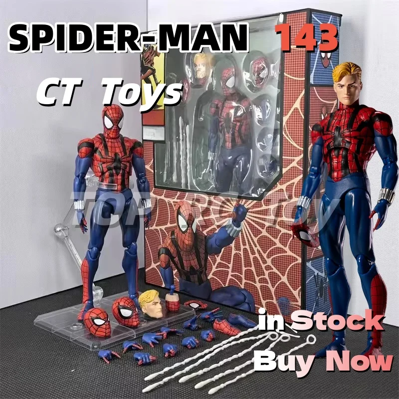 Véritable CT jouets Ben Reilly Spiderman Mafex 143 Figure bande dessinée Ver Scarlet Spider figurine Spider-Man jouet personnalisé cadeau de noël