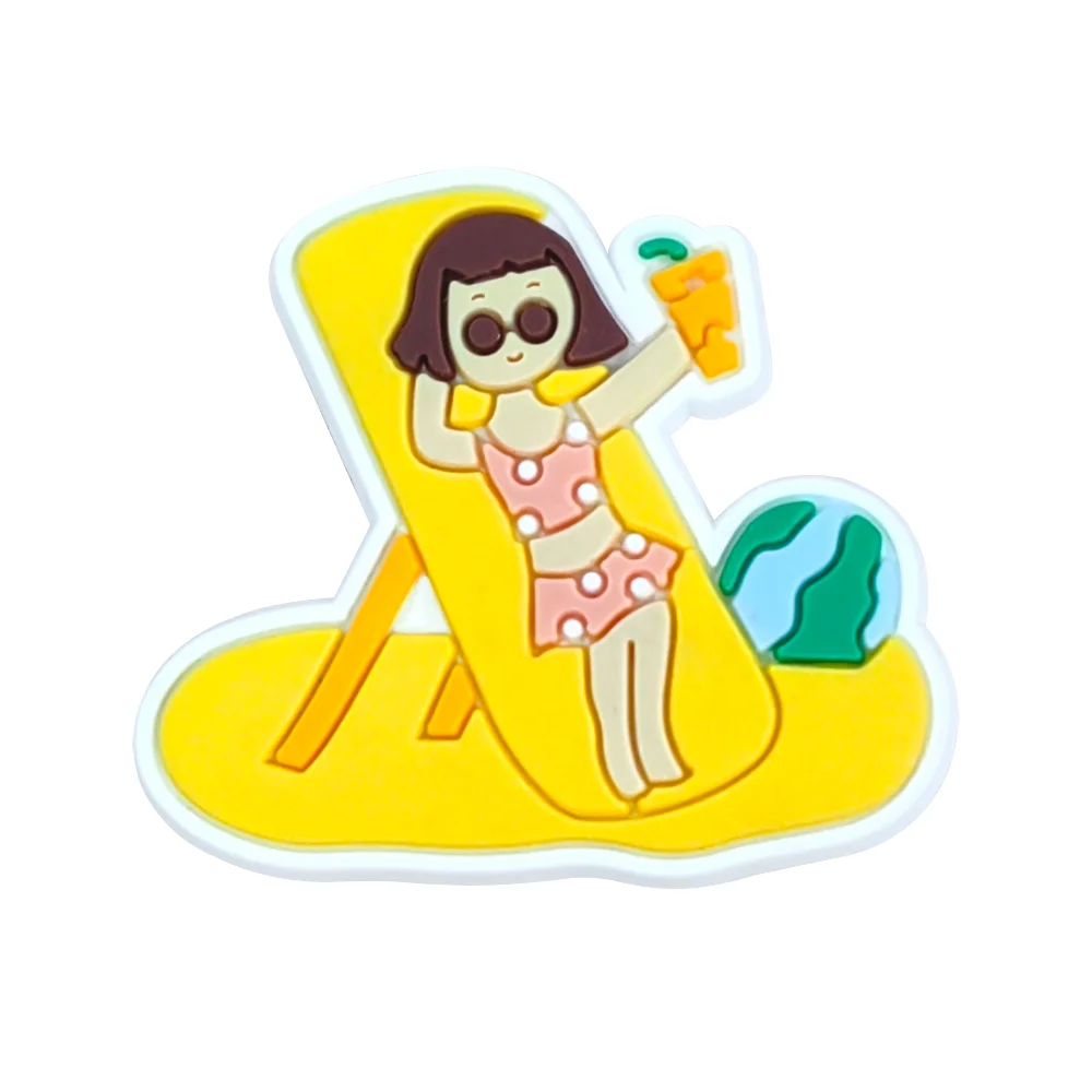 PVC 여름 해변 신발 참 핀 액세서리 손목 밴드 DIY 신발 장식, 여자 여자 파티 선물, 핫 세일