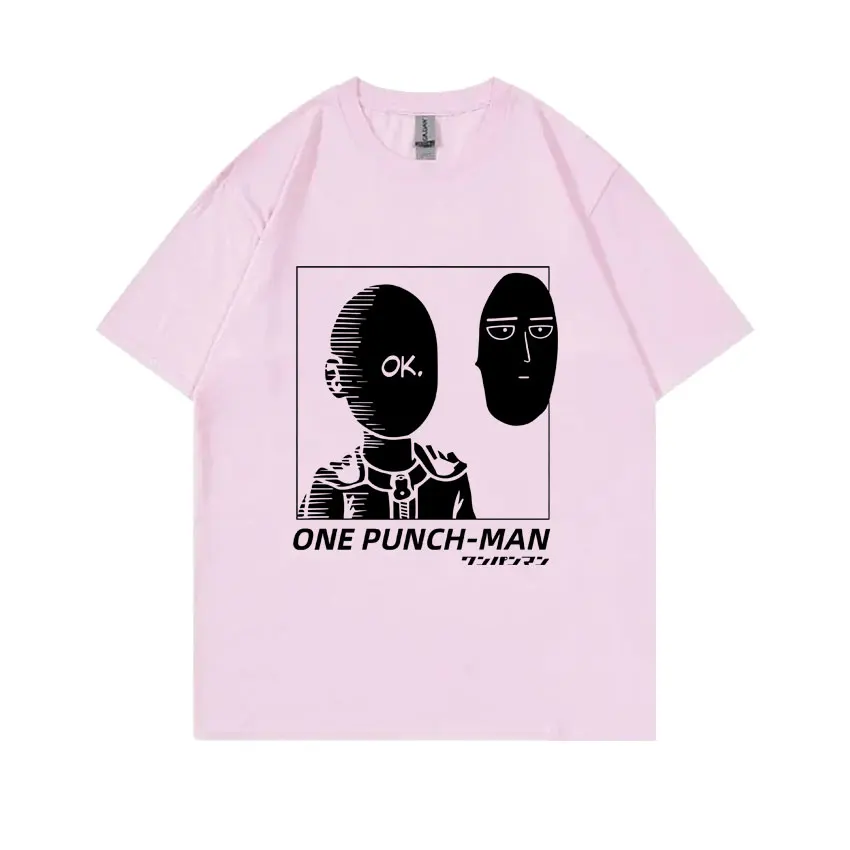 Kaos Grafis Anime One Punch Man Saitama Egg Kaos Lucu Pria Wanita Kasual Oversized Streetwear Kaos Kartun Manga Pria