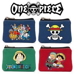 One Piece Luffy Coin Purse Wallets Cartoon Anime Mini Portable Cosmetic Storage Pouch Boy Key Money Organiser Canvas Zipper Bags