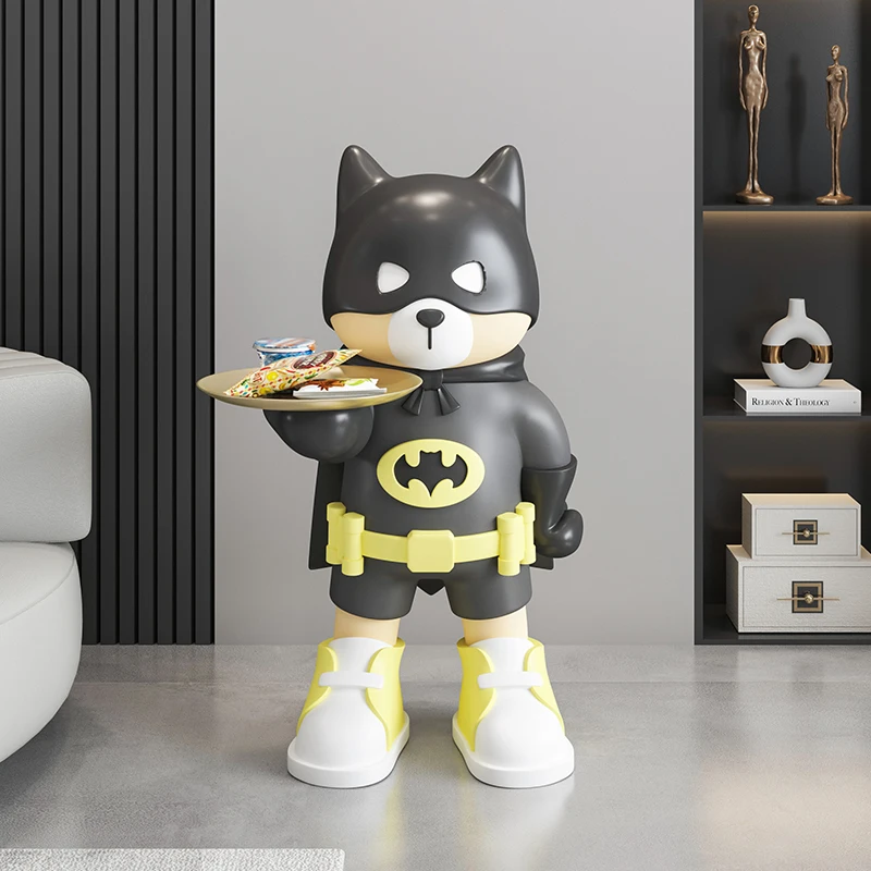Home Decor Floor Decoration Sculpture Creative Bat Bear Large The Tray in the Living Room Holds Fashionable Doll Ornament Statue