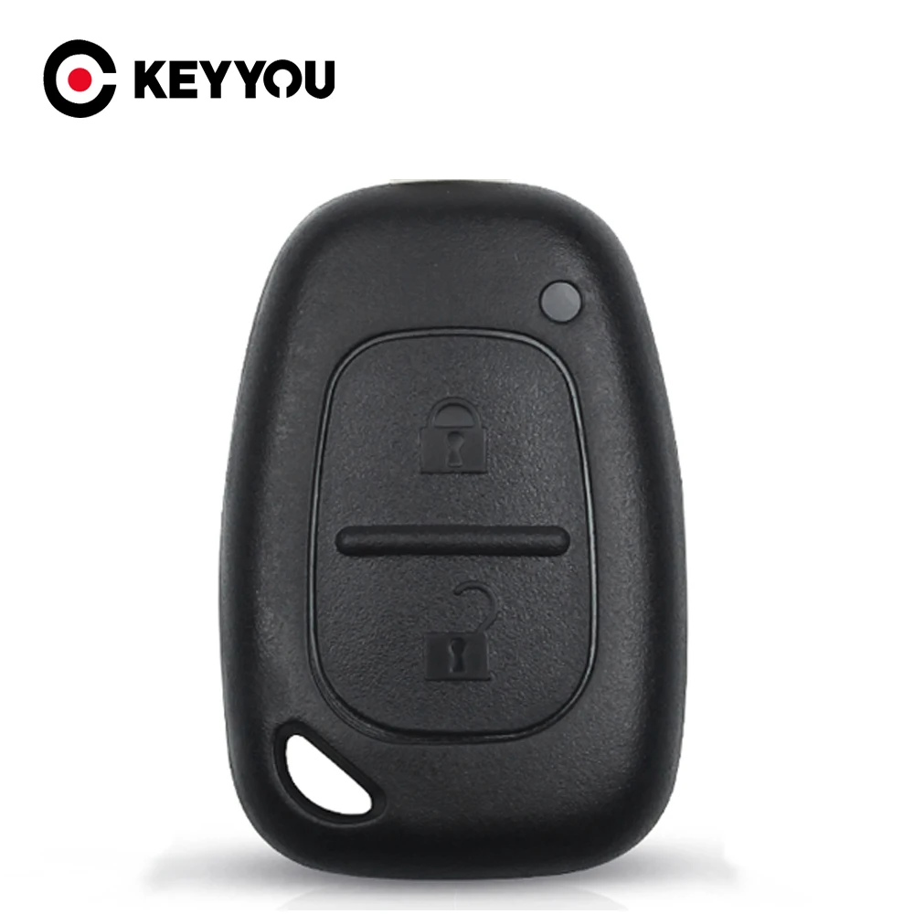 KEYYOU 1PCS No Blade  For Vauxhall for Opel Vivaro/Renault Movano Trafic Renault Kangoo Blank 2 Button Car Key Case