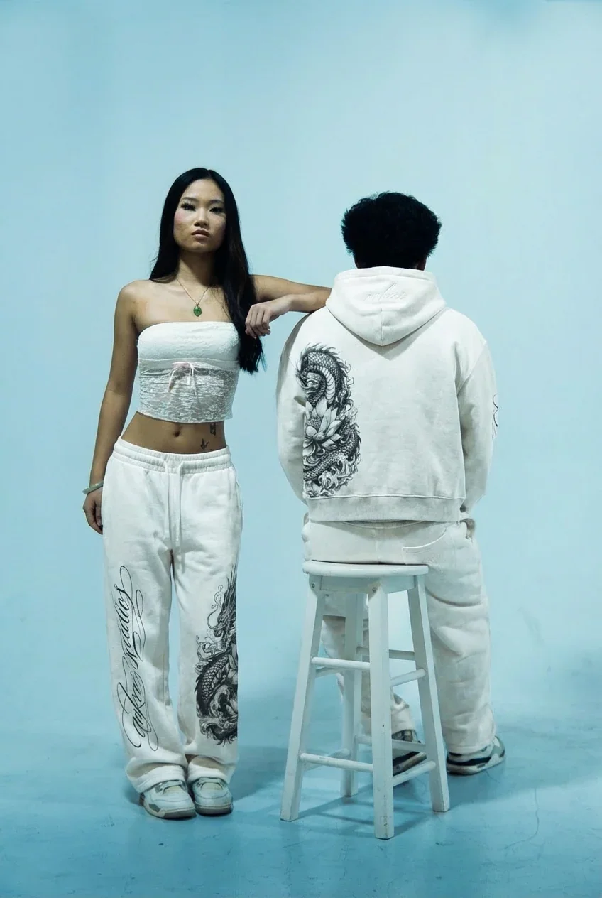 Sacred Bloom Sweatpants Y2K Dr - Street Fashion Types 评论和价格