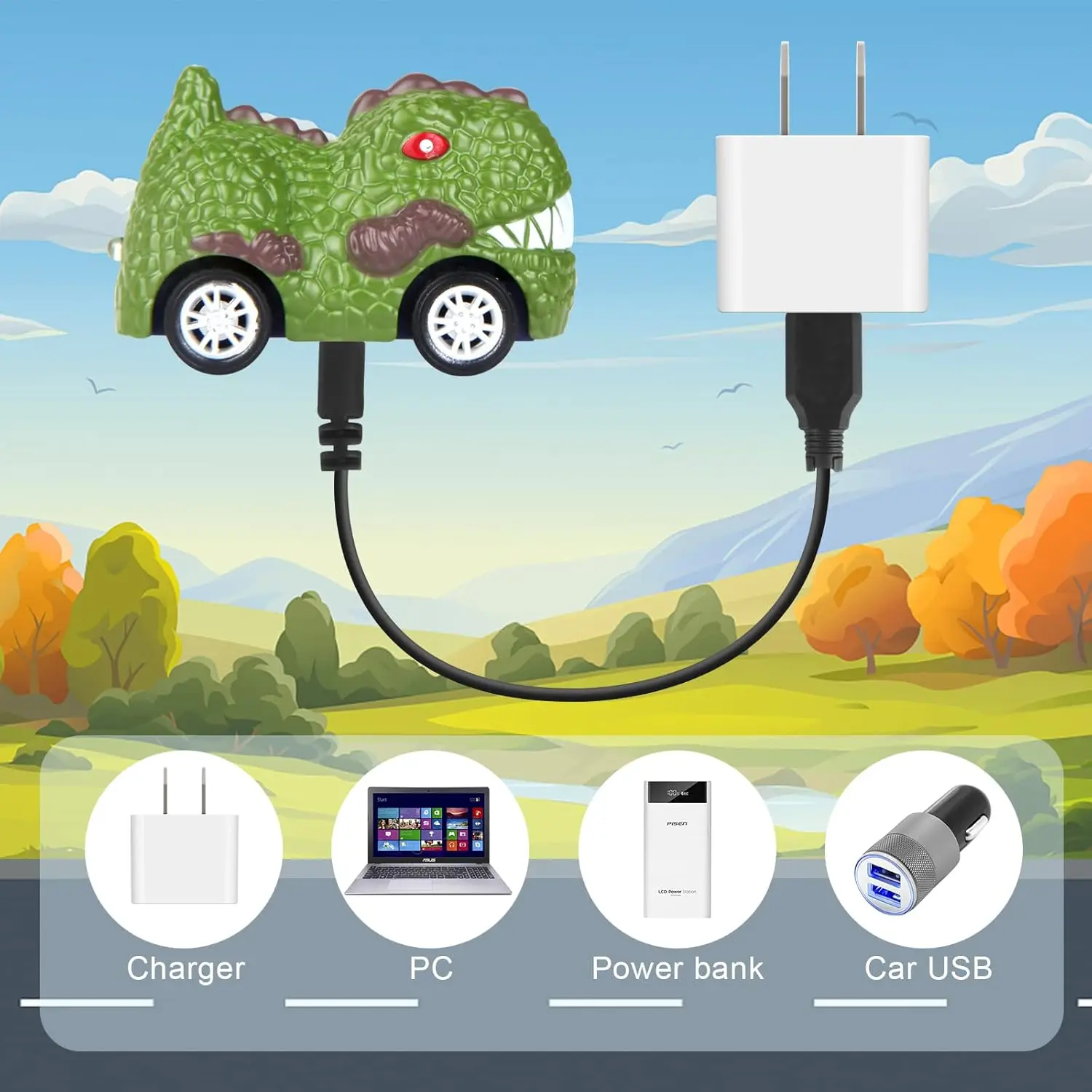 Remote Control Car Watch Toys with LED Light,2.4 GHz Mini Racing Cars Wrist Toy for Kids Adults,RC Small Car