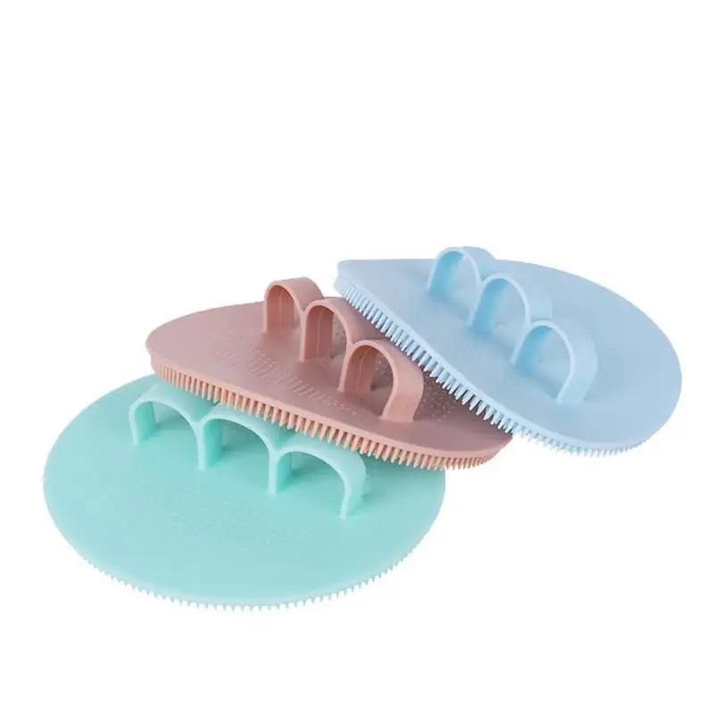 3/2/1PC Face Scrubber Soft Silicone Facial Cleansing Brush Face Exfoliator Blackhead Acne Pore Pad Cradle Cap Face Wash