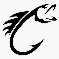 Fishing Hook Shaped Car Stickers For Laptop Water Bottle Phone Car Truck Van SUV Motorcycle Vehicle Paint Window Wall Cup Bumper