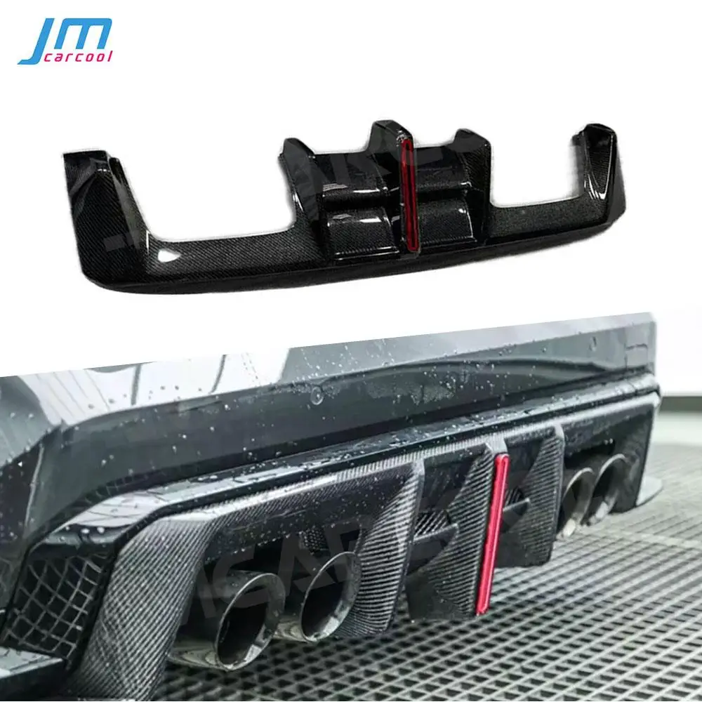 

Dry Carbon Fiber Rear Bumper Diffuser Lip Spoiler Extension With Led Light for BMW G80 G82 G83 M3 M4 2021+ Bodykits Accessories