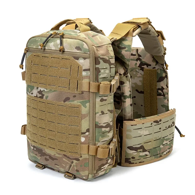 Outdoor Bag Backpack 1000D Nylon Laser Cut Style Plate Carrier Tactical Vest Bag