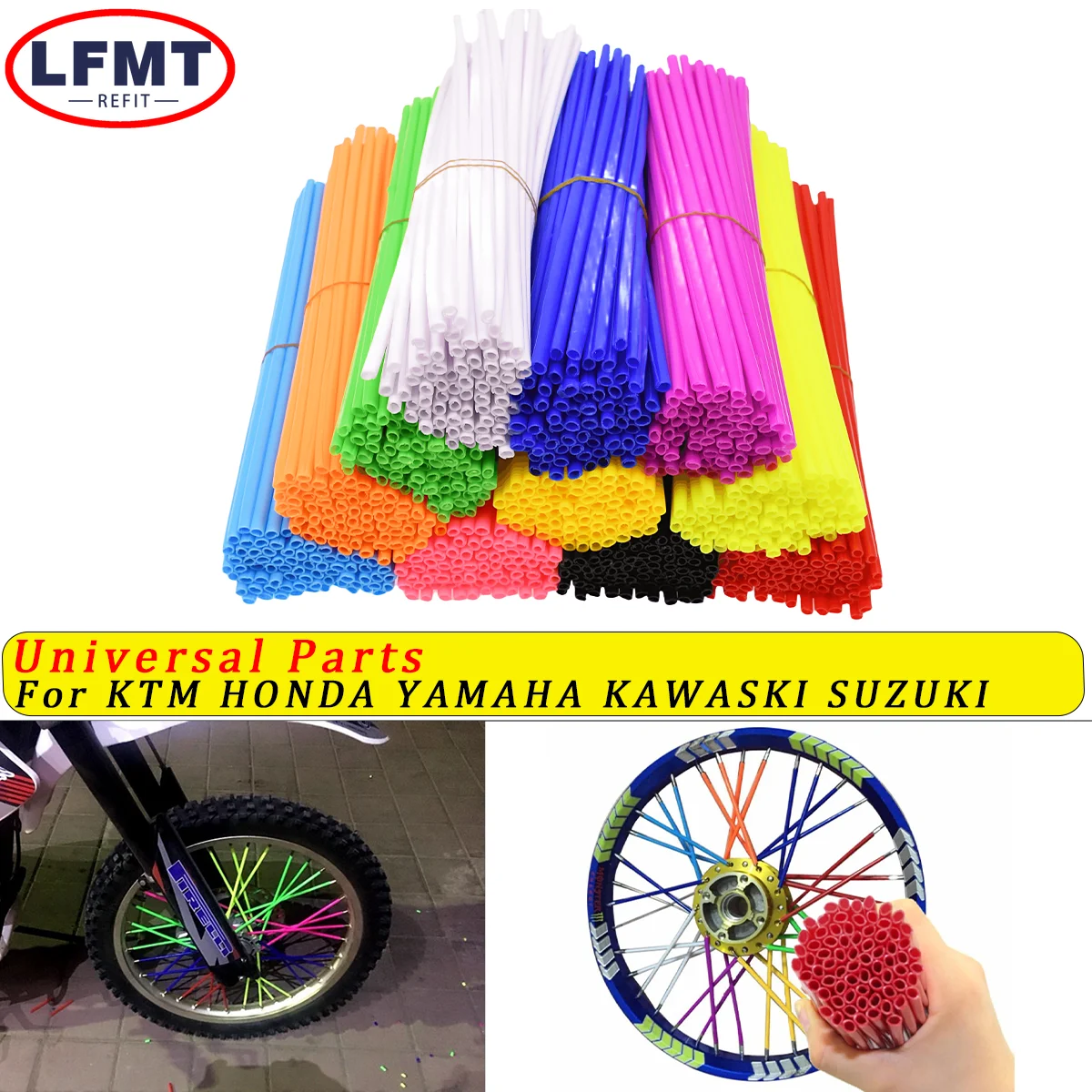 

36Pcs/pack MTB Wheel Rim Spoke Shrouds Skins Covers Mountain Bike Optional Color Decoration Spoke Pipe Dirt Bike