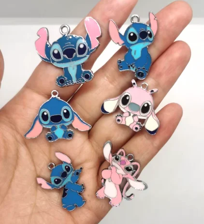 10 قطع ديزني غرزة مزيج المعلقات سحر صنع المجوهرات الأقراط المعلقات القلائد أساور DIY الملحقات