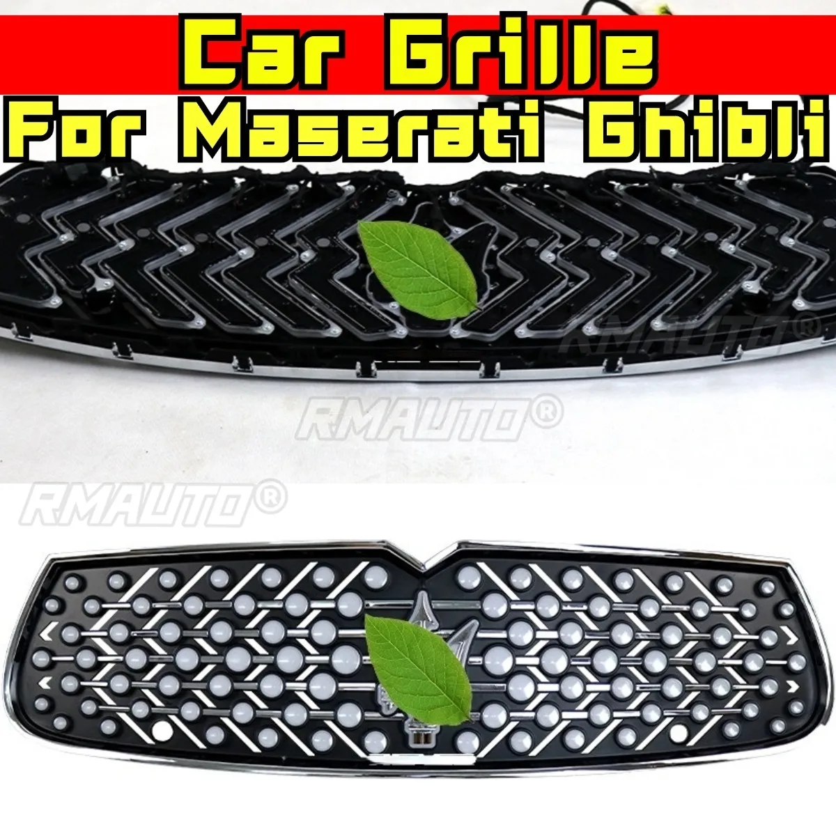 

For Maserati Ghibli Car Accessories Car Grille Car Front Bumper Lip Front Bumper Grill Bumper Guard Protector Chin Body Kit