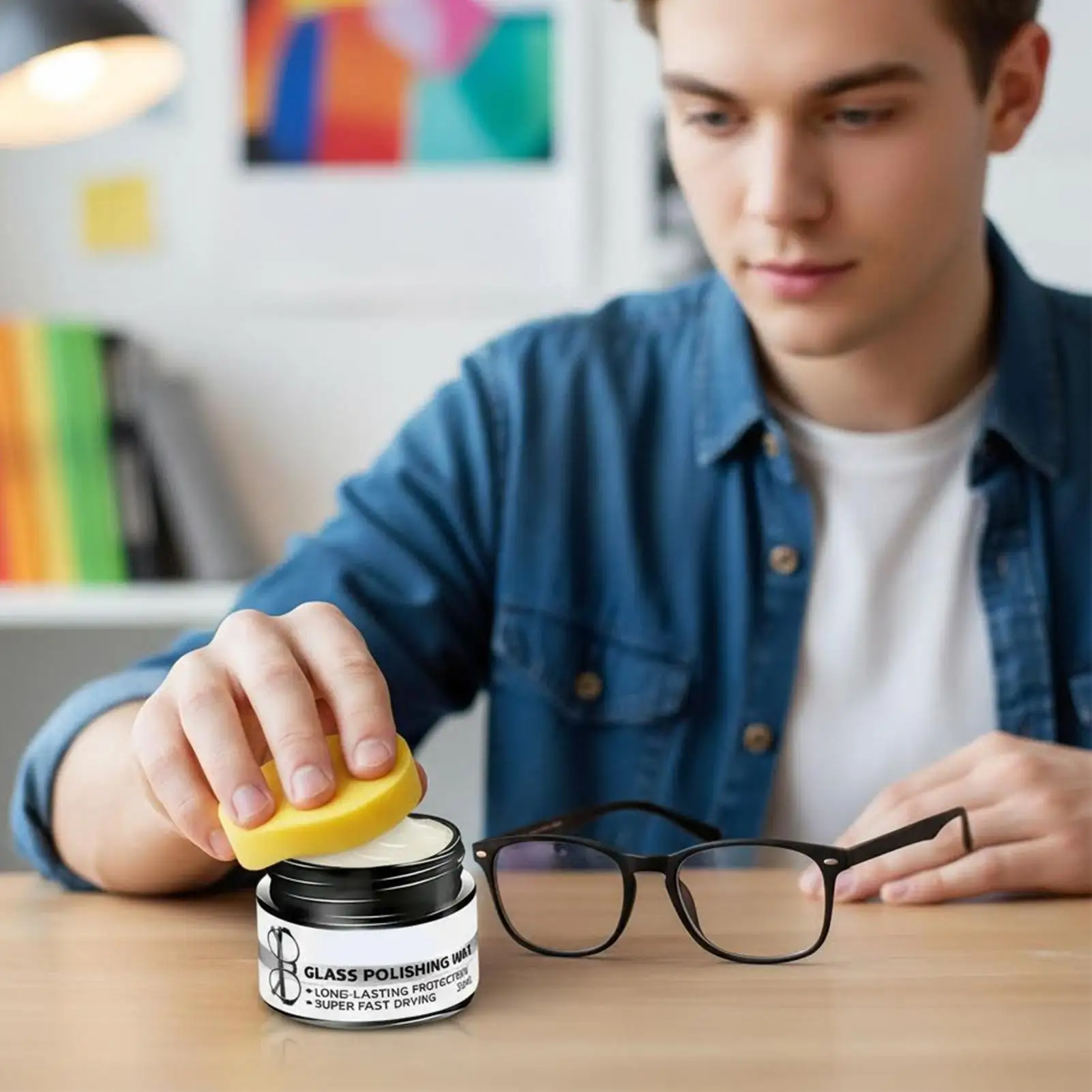 Glasses Scratch Repair Cream Eyeglass Lens Frame Scratch Repair Quick Lens Scratch Polishing Paint Care Wax Restores Clarity