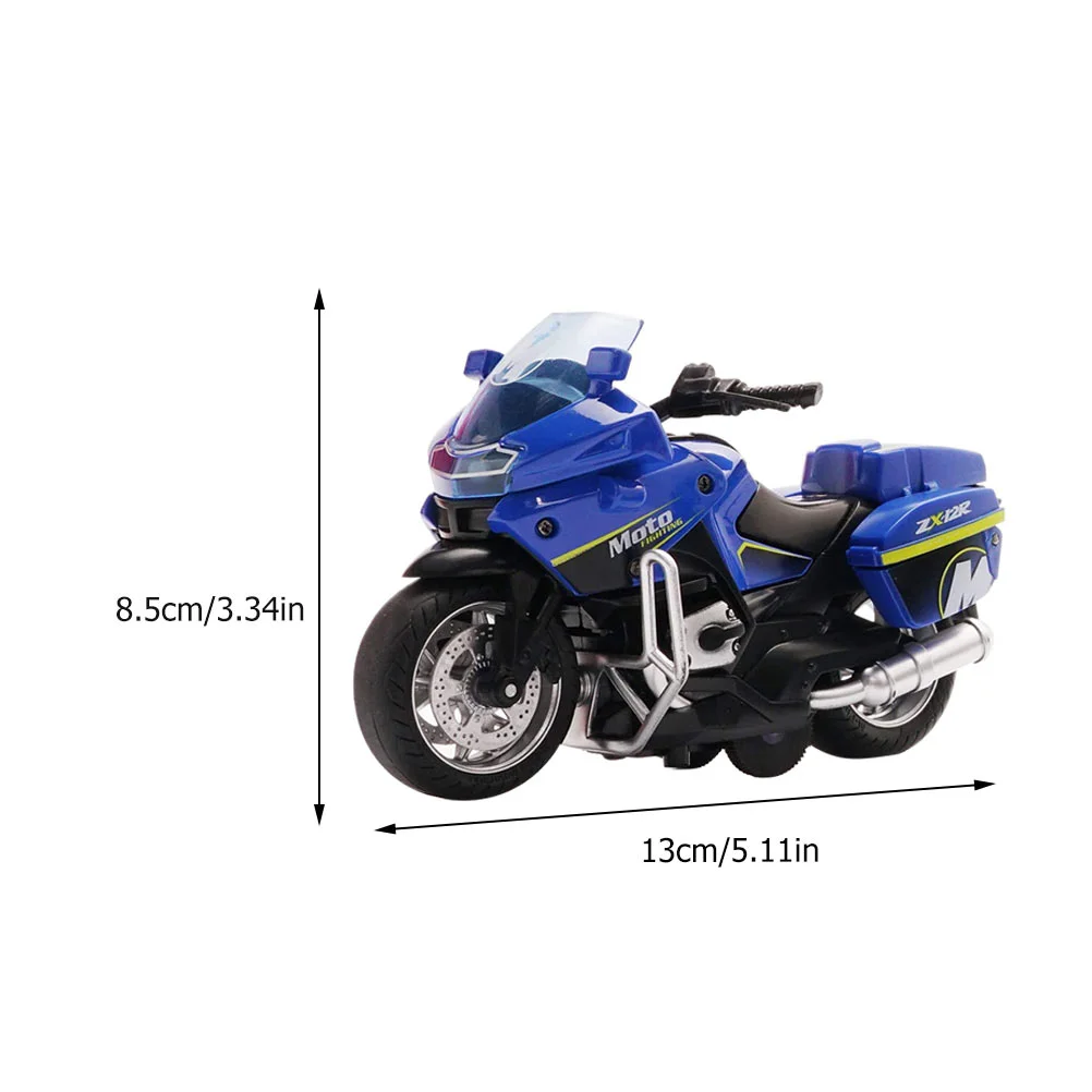 Men's Racing Cop Car Toy Educational Motorcycle Toys Boxed Blue Alloy Mini