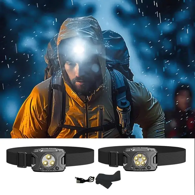 Outdoor Headlamp Waterproof Headlight Outdoor Headlamp 45 Degree Adjustment Head Flashlight For Outside Adults And Children For