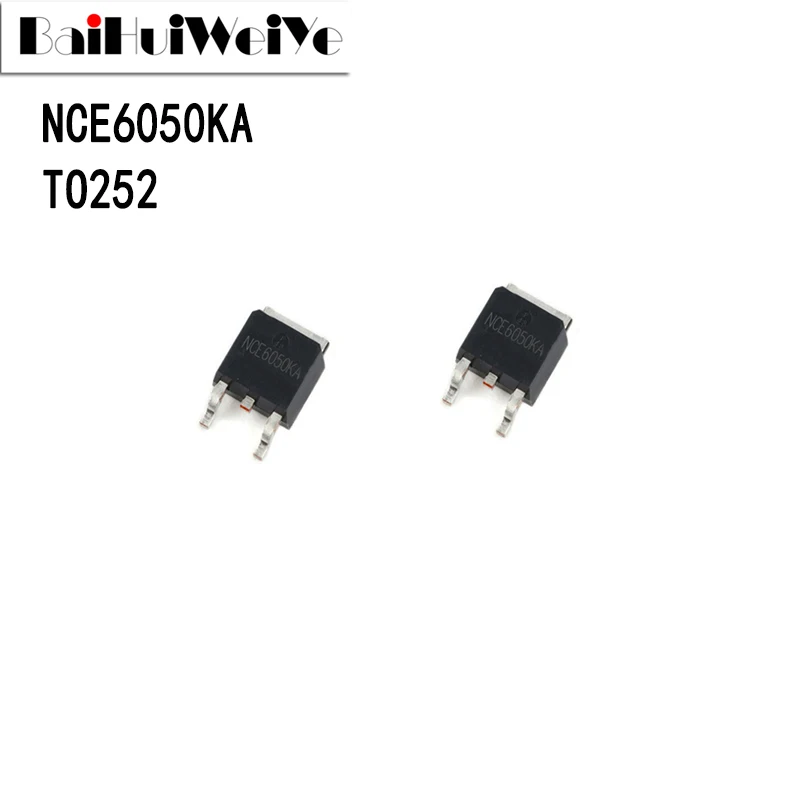 10PCS NCE6050KA NCE6050 NCE6050K 60V 50A TO252 TO-252 TO-252-2 N-Channel Enhancement Mode Power MOSFET New Original