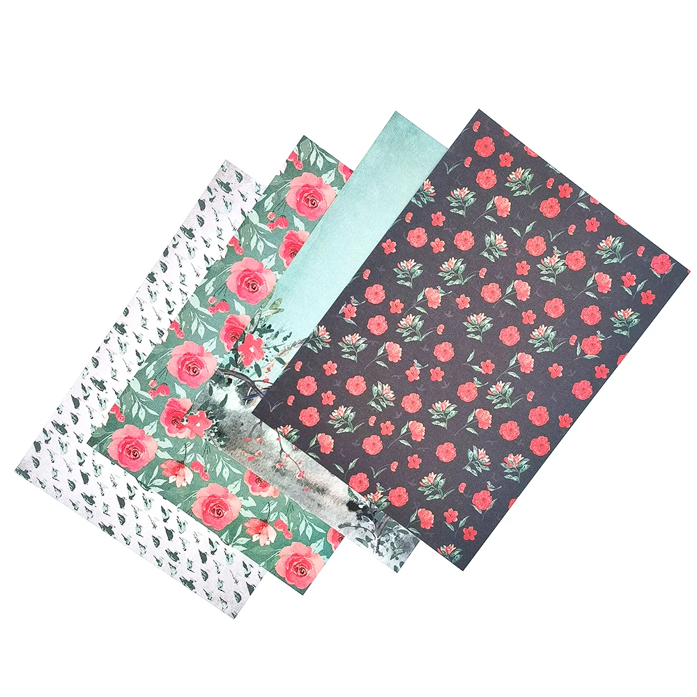 Kreatives Papier 6*4 Zoll mit Blumenmuster für Journaling und Scrapbooking A5 A6 Vintage Blumendesign Scrapbook Hintergrundpapiere – Detail 19