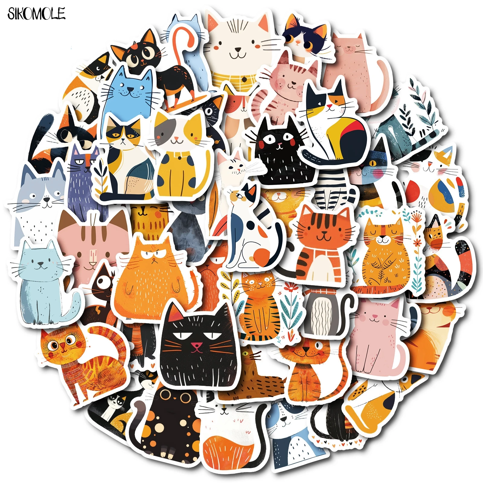 

10/30/50PCS Cartoon Cat Animals Anime Stickers Aesthetic Kawaii Decal DIY Laptop Guitar Skateboard Waterproof Graffiti Sticker