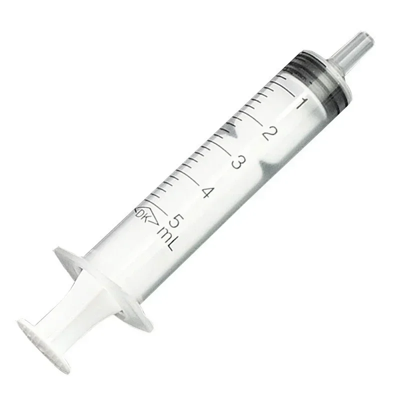 10pcs Disposable Plastic 5ml Injector Syringe No Needle for Lab Nutrient Measuring Small Pet Food Feeder (Without Needle)