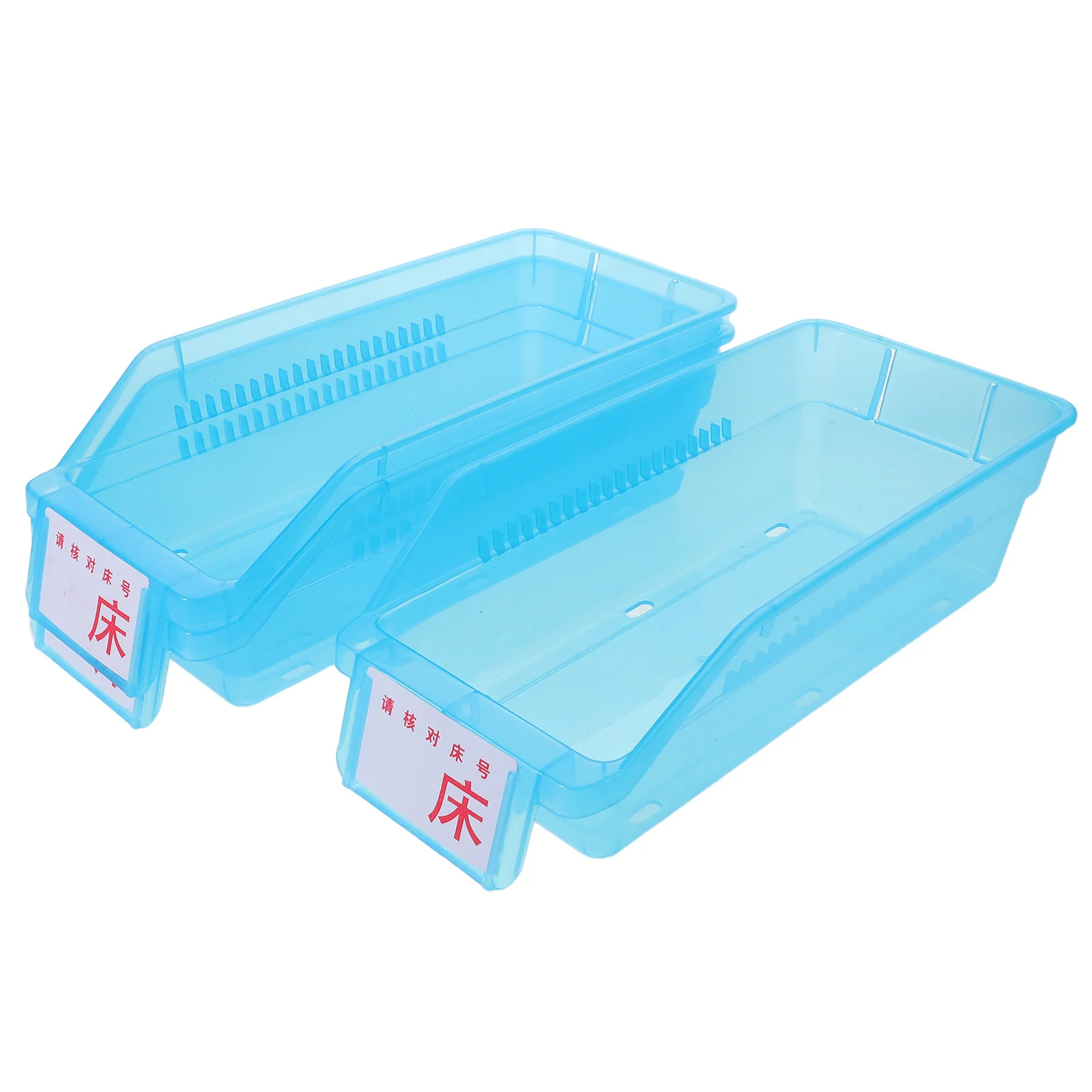 

3pcs Medicine Sorting Blue Plastic Storage Bin For Pills Organizer Portable Pill Case Medication Storage Box Healthcare Basket