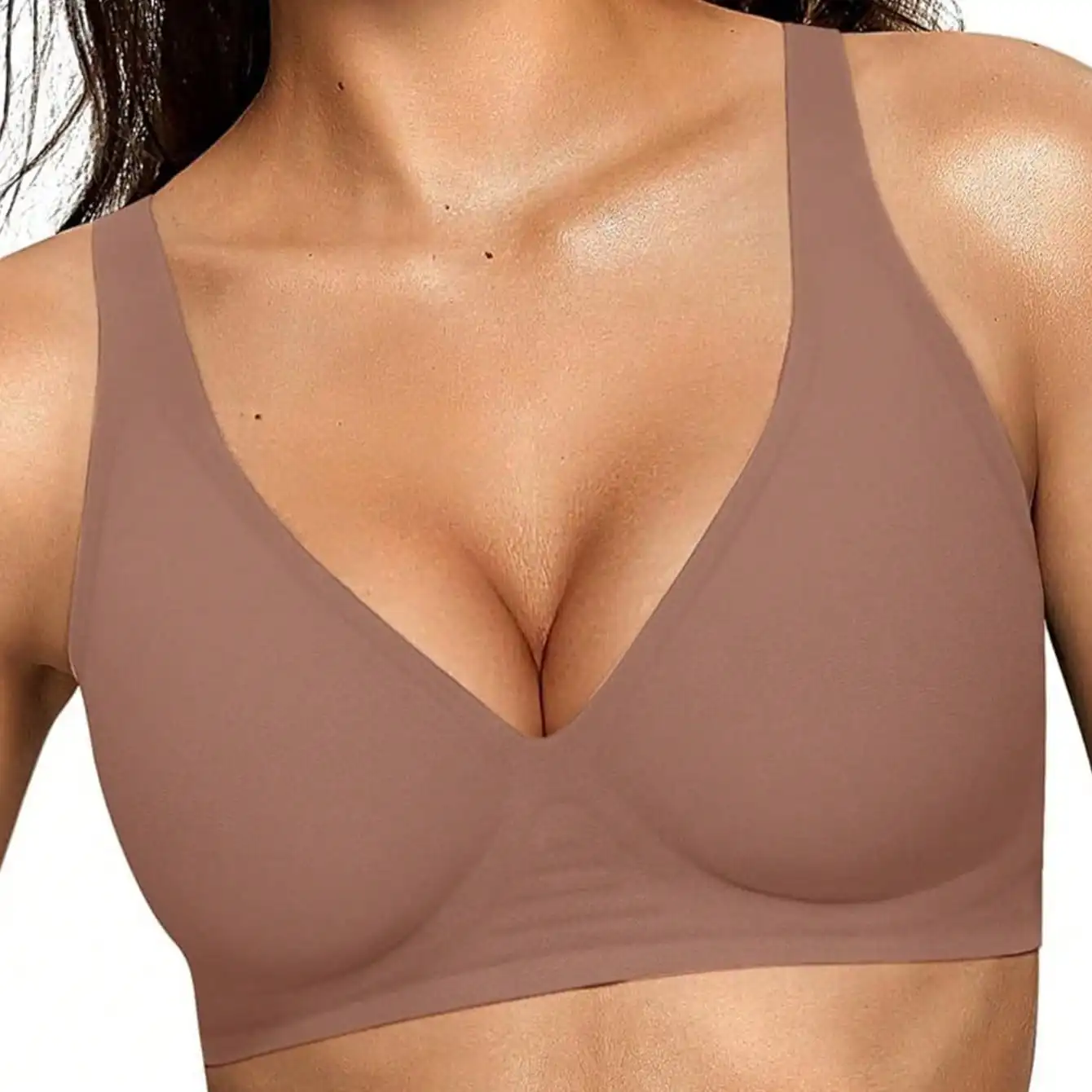 Nahtloser Push-up-BH für Damen, unsichtbarer BH, herausnehmbare Polster, NudeFit-BHs, bequeme Unterwäsche für den Alltag