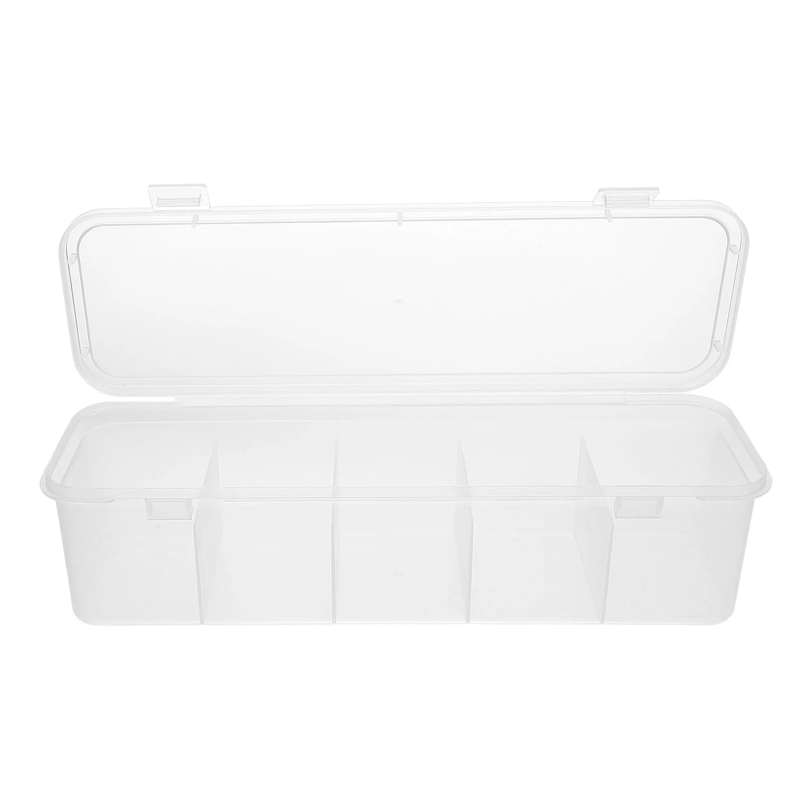 

Tea Bag Storage Box with Lid Compartment PP Material Countertop Holder for Coffee Station Organizer Sugar Packets Pantry