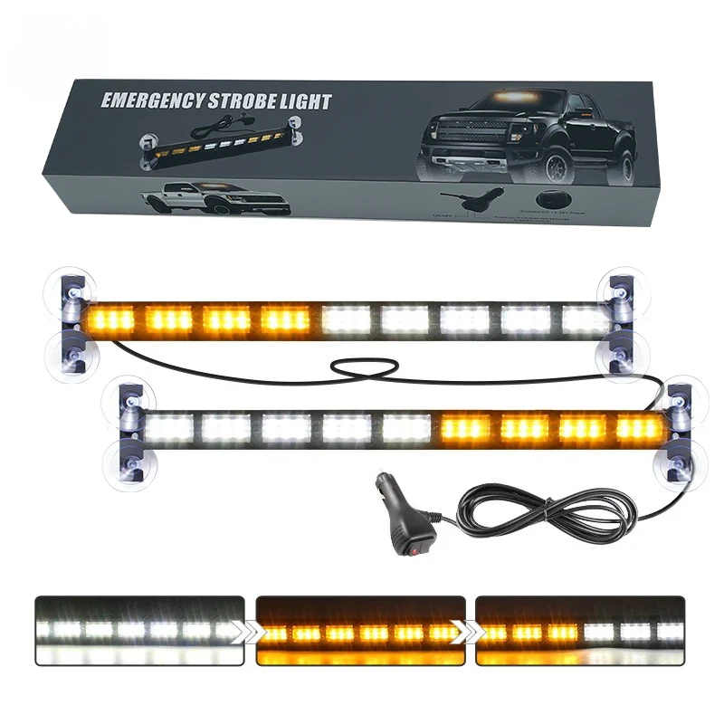 Luz de parachoques multifuncional que cambia de Color, luz Led estroboscópica de advertencia de rescate, barra de tira de Flash de apertura de