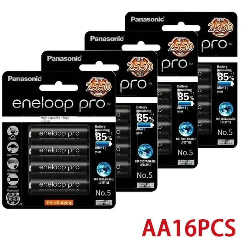 100% Panasonic Enelop Originele Oplaadbare Batterij Pro AA 2550mAh 1.2V NI-MH Camera Muis Airconditioner