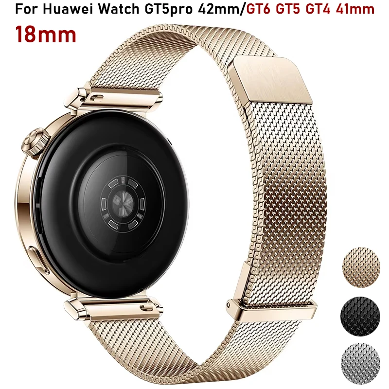 Milanese-Armband für Huawei Watch GT6 GT5 GT4 41mm Metall Smartwatch Ersatzband Uhrenarmband für Huawei GT5 Pro 42mm Zubehör