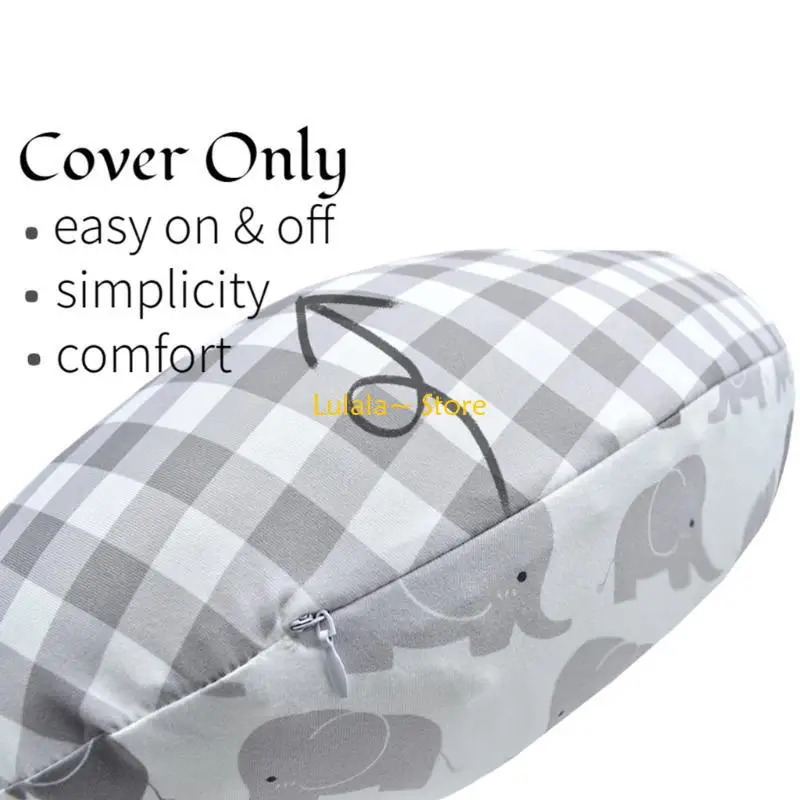 Y4QA Breastfeeding Pillow Cover Newborns Nursing Pillowcase Pillow Slipcover Detachable Nursing Pillow Protections Sleeve