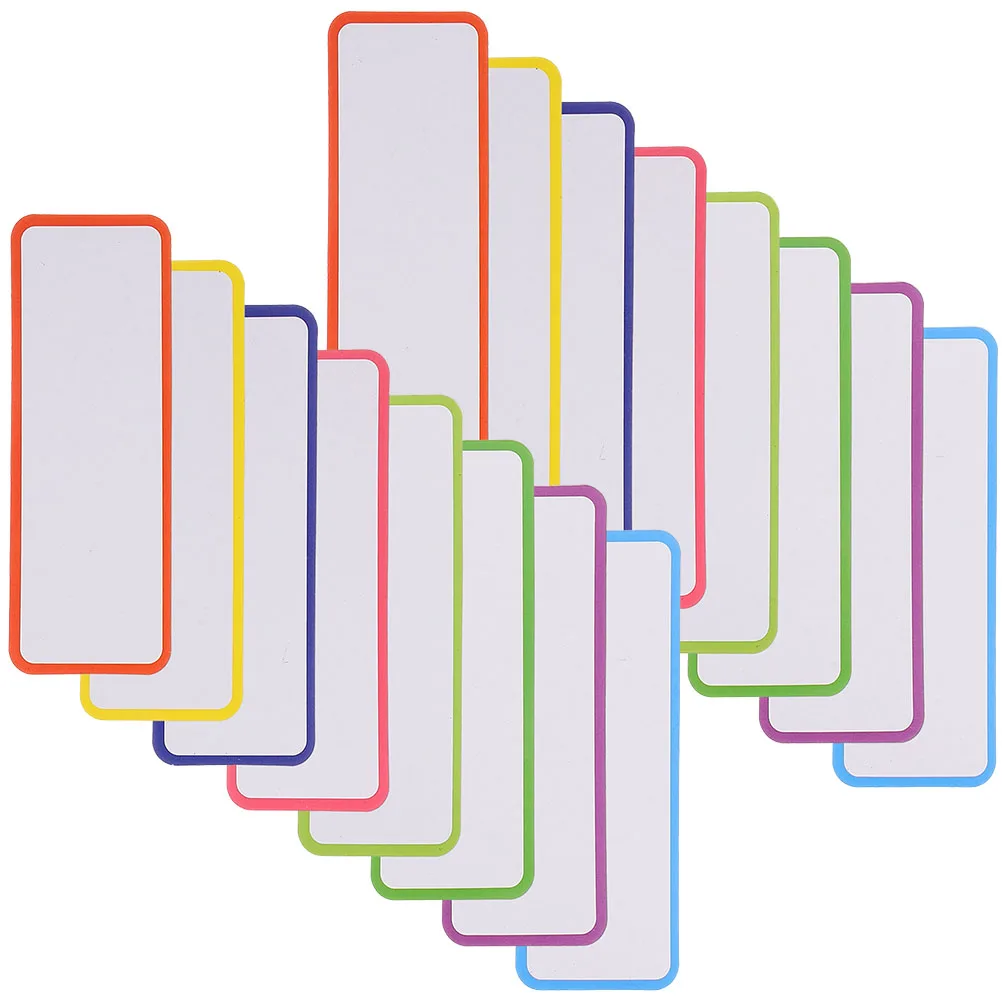 54 قطعة تسميات مغناطيسية محو جاف قابلة لإعادة الاستخدام للكتابة لخزانة الثلاجة السبورة المنظم علامات التسمية القابلة للمسح ملصق مذكرة