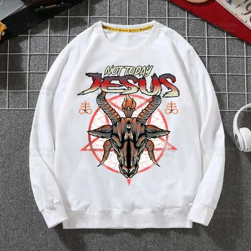 Baphomet Satan Demon Printed Hoodies Spring Sweatshirt Autumn Hoodie Women Long Sleeved Casual Personaity Clothes