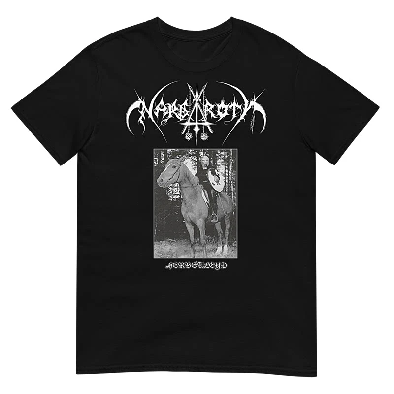 Y2k Nargaroth German Black Metal Band Rock Punk LOGO Pattern Vintage Dark Short-sleeved Men's T-shirt