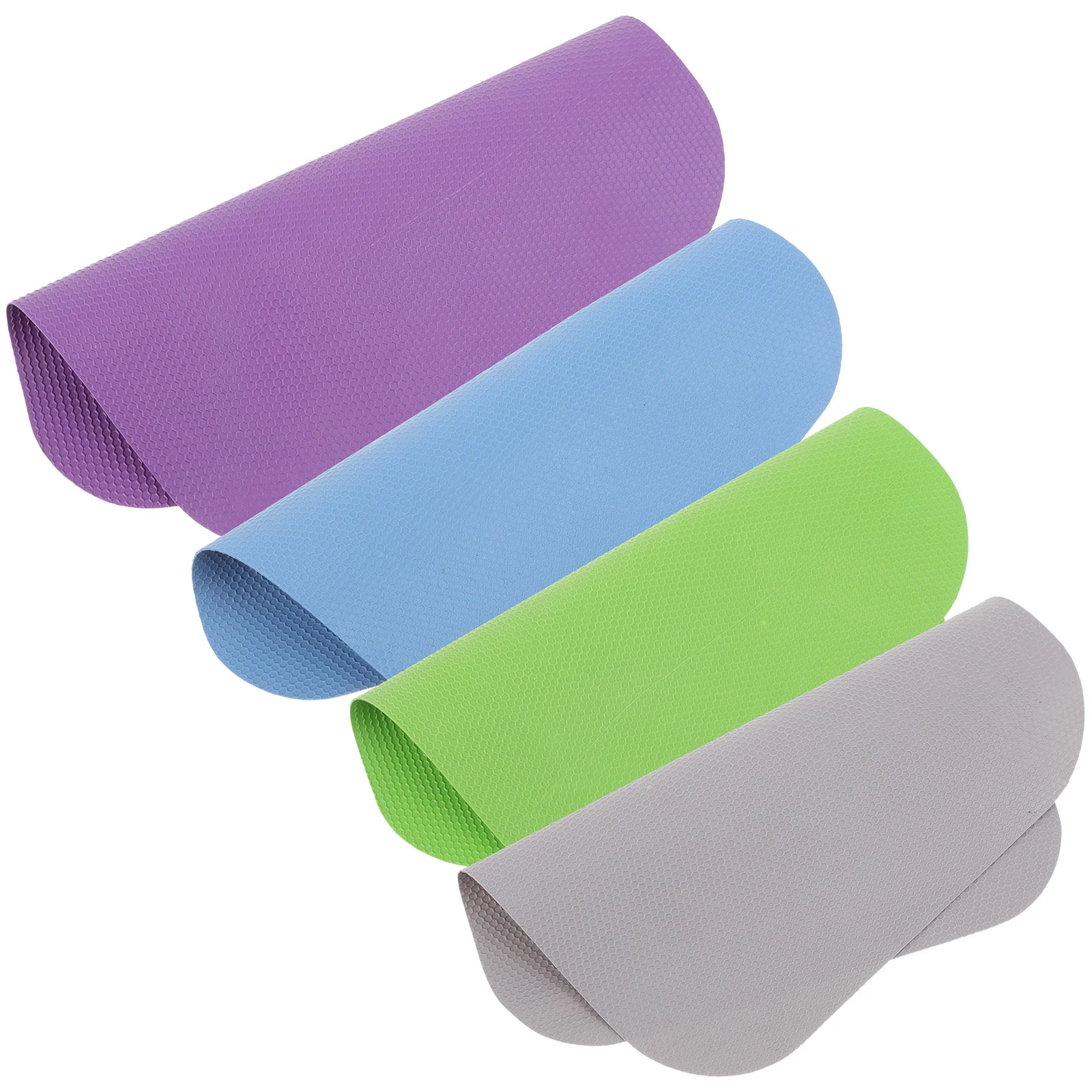 4 Pcs Rubber Bottle Opening Mat Opener Pads Cup Mats Square Coasters Jar Gripper