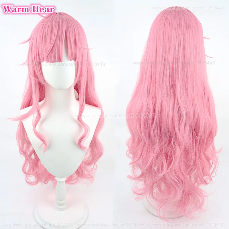 Mori Calliope synthetische Perücke Vtuber Hololive en Mori-Sama lang 70cm rosa 6 Arten Cosplay Perücken hitze beständige Haare Halloween Perücken