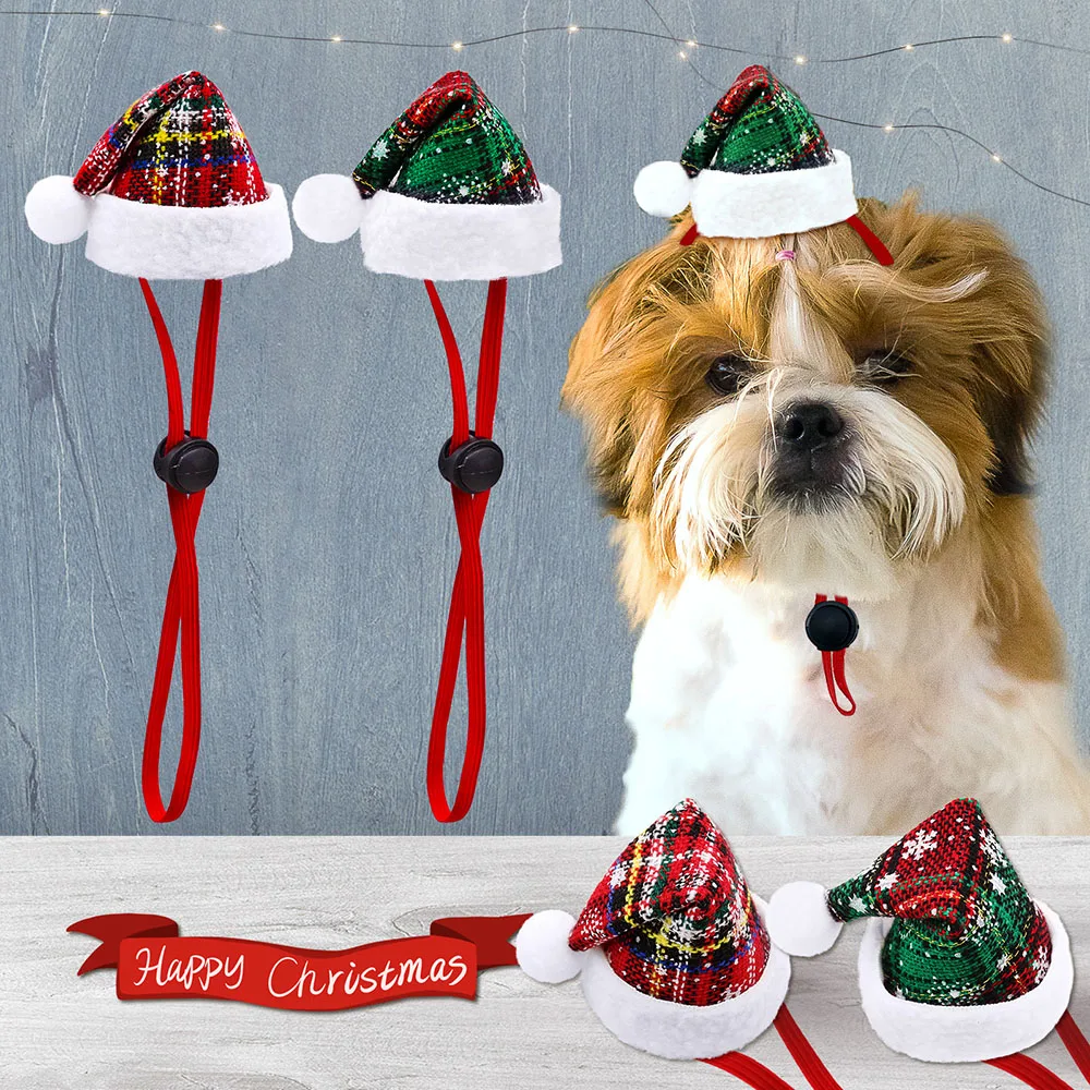 Christmas Pet Dog Hats Fashion  Christmas Hat Dog Party Decorate Pet Dog Caps Christmas Grooming Products For Small Dogs Cats