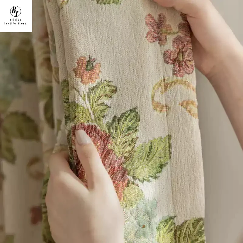 

Custom Size！！American Thickened Yarn-dyed Jacquard Blackout Curtains for Living Dining Room Bedroom and Balcony Decor Window